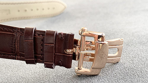 Replica Patek Philippe moonphase tourbillon white dial gold steel