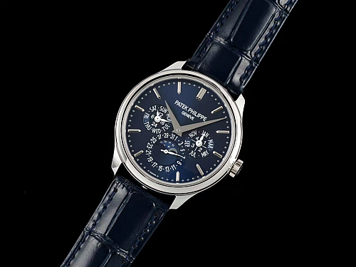 Superclone Patek Philippe 5140R-013 white gold 37.2mm blue dial perpetual calendar