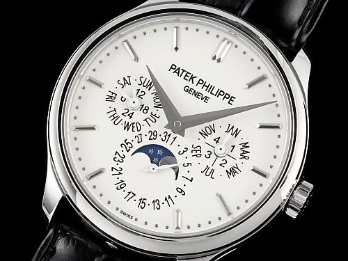 Superclone Patek Philippe 5140R-016 white gold 37.2mm white dial perpetual calendar