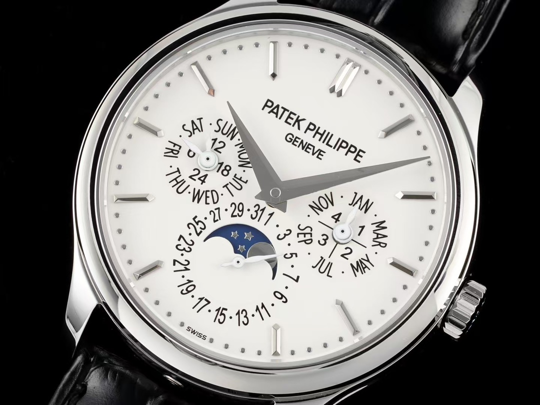Superclone Patek Philippe 5140R-016 white gold 37.2mm white dial perpetual calendar