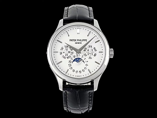 Superclone Patek Philippe 5140R-016 white gold 37.2mm white dial perpetual calendar