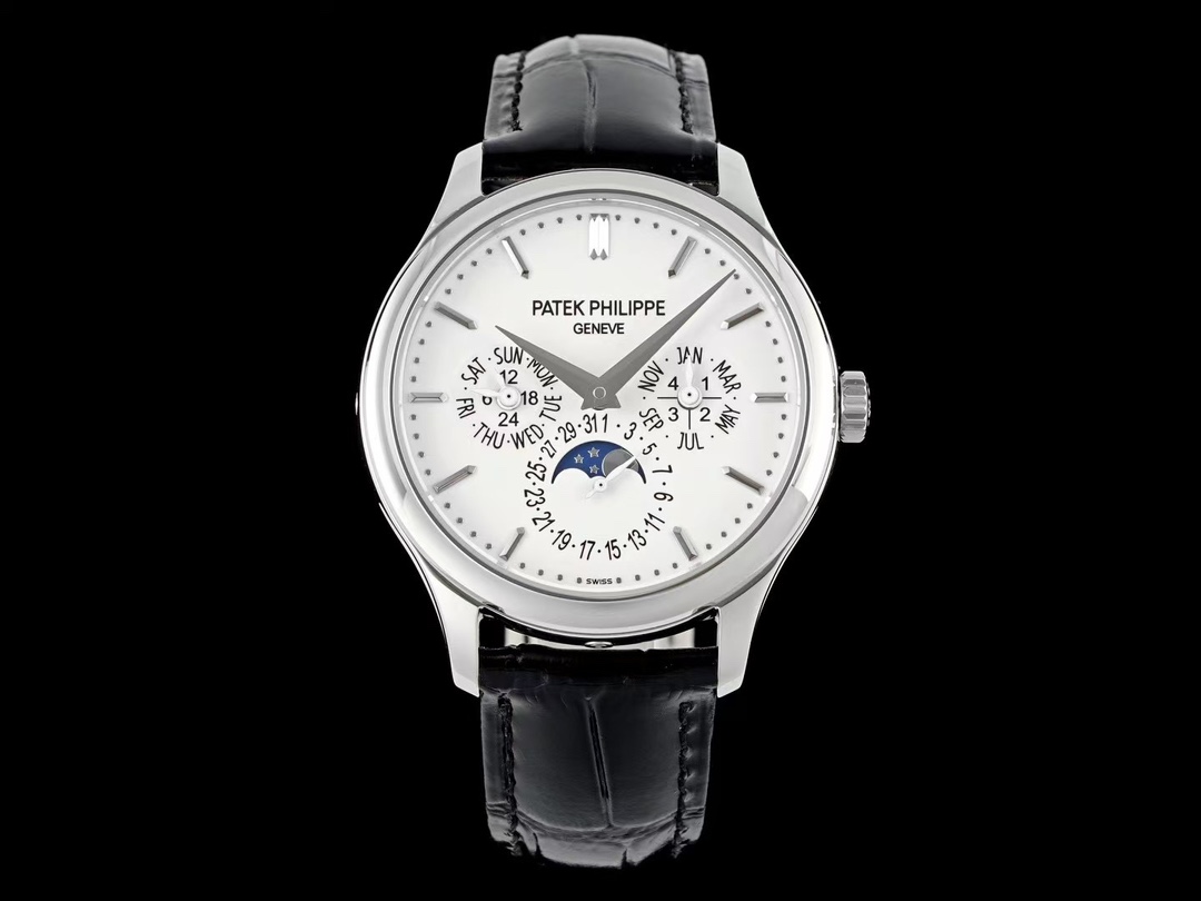 Superclone Patek Philippe 5140R-016 white gold 37.2mm white dial perpetual calendar