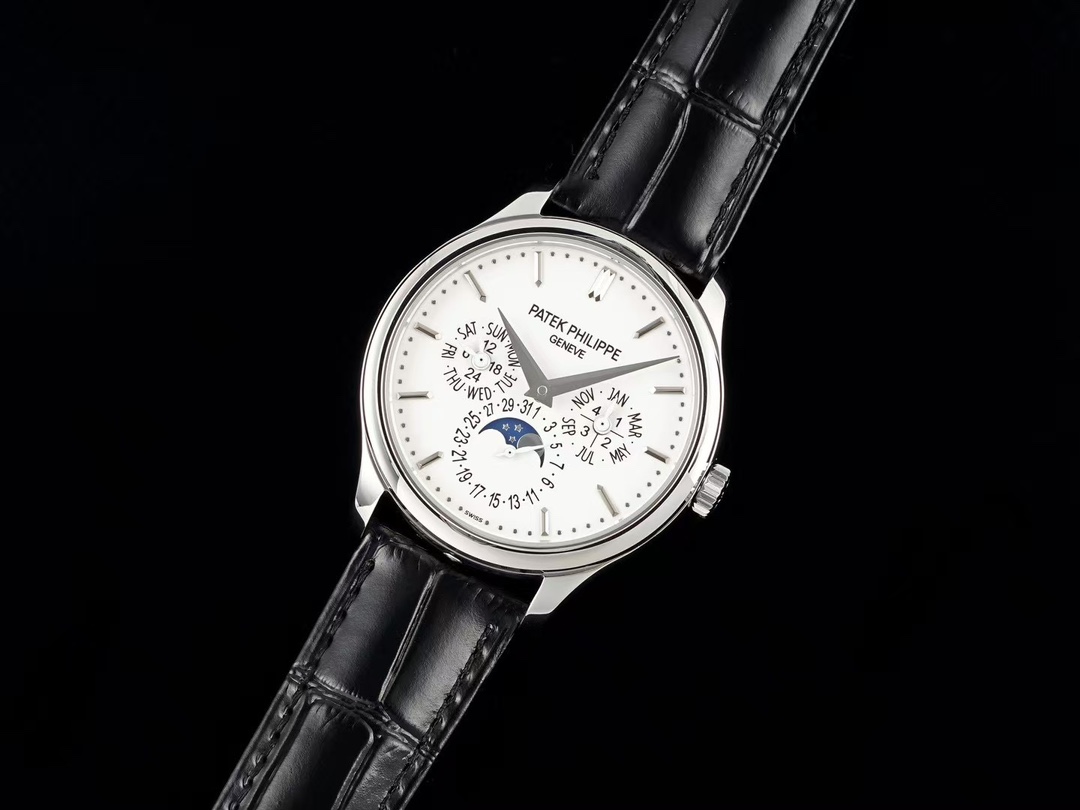 Superclone Patek Philippe 5140R-016 white gold 37.2mm white dial perpetual calendar