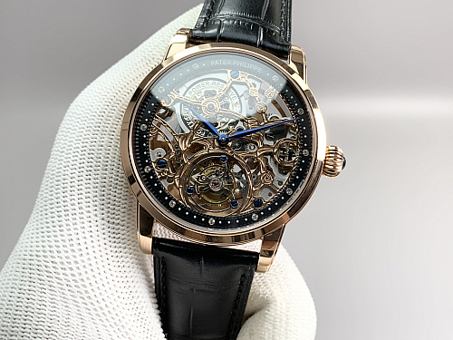 Replica Patek Philippe 5104P-002 rose gold skeleton tourbillon