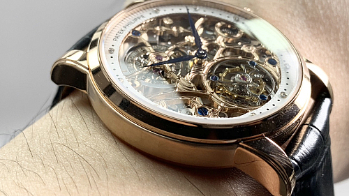 Replica Patek Philippe 5104P-002 rose gold skeleton tourbillon