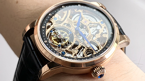 Replica Patek Philippe 5104P-002 rose gold skeleton tourbillon