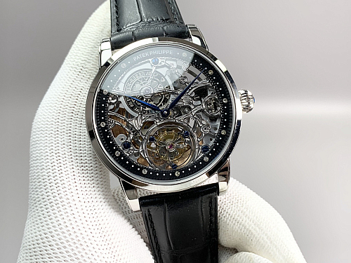 Replica Patek Philippe 5104P-001 white gold skeleton tourbillon