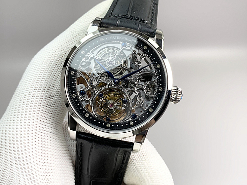Replica Patek Philippe 5104P-001 white gold skeleton tourbillon