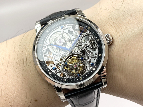 Replica Patek Philippe 5104P-001 white gold skeleton tourbillon