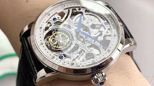 Replica Patek Philippe 5104P-001 white gold skeleton tourbillon