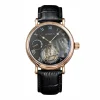 Replica Patek tourbillon moonphase black dial gold steel