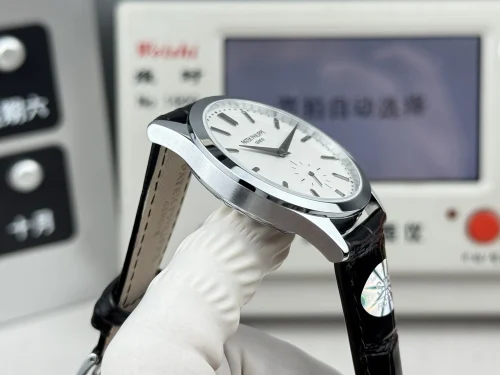 Replica Patek Philippe Calatrava 6196P-002 white dial 38mm leather strap