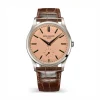 Replica Patek Philippe Calatrava 6196P-001 salmon dial 38mm leather strap