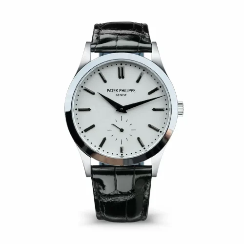 Replica Patek Philippe Calatrava 6196P-002 white dial 38mm leather strap
