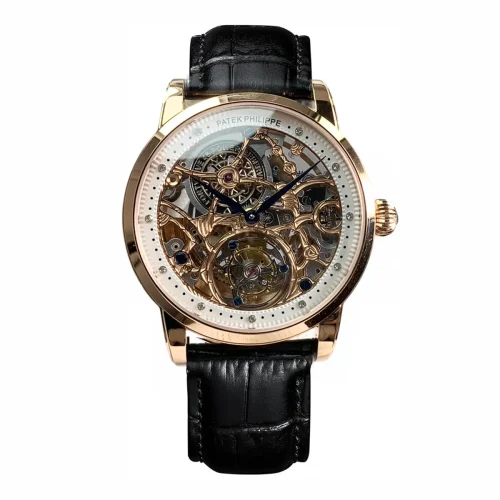 Replica Patek Philippe 5104P-002 rose gold skeleton tourbillon
