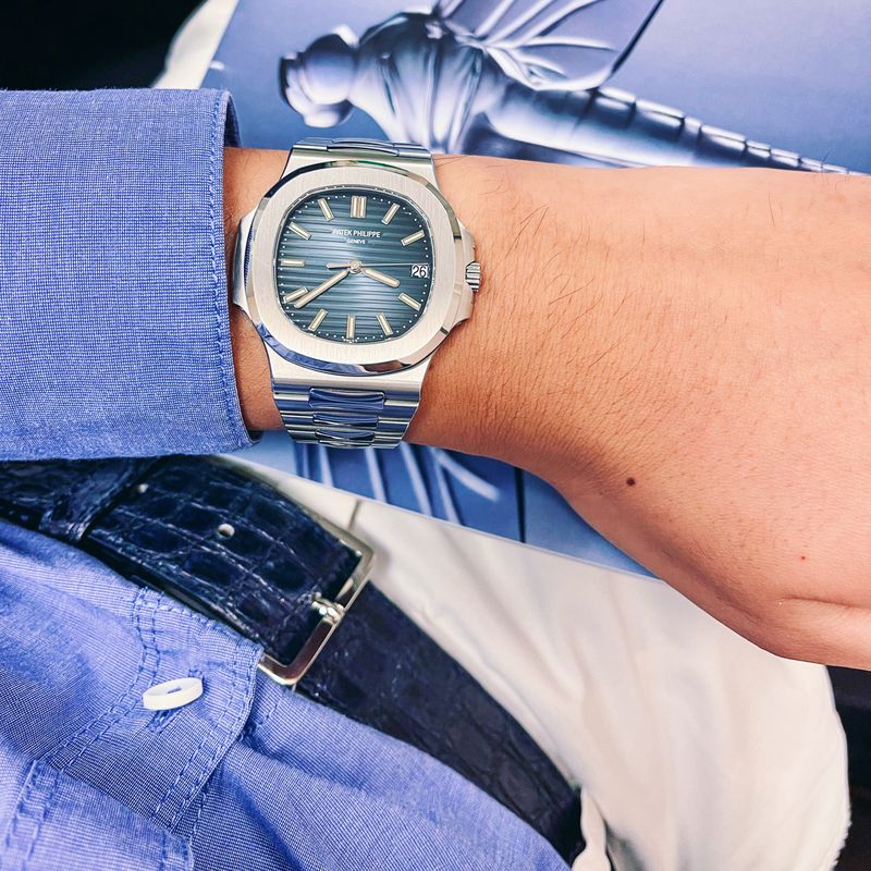 Patek Philippe Nautilus 5711 stainless steel on wrist