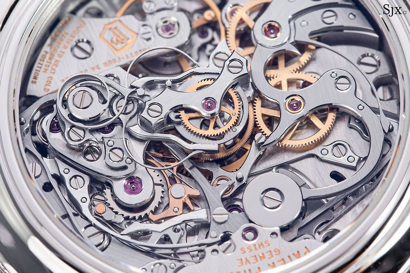 Patek Philippe caliber movement detail close-up finishing