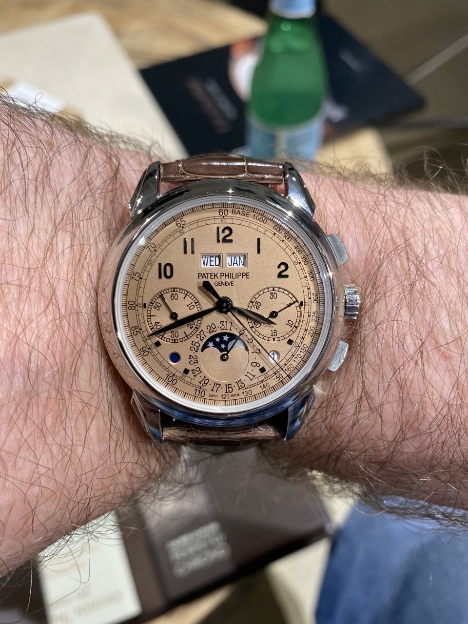 Patek Philippe watch quality control inspection close-up