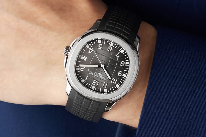 Patek Philippe Aquanaut au poignet style décontracté
